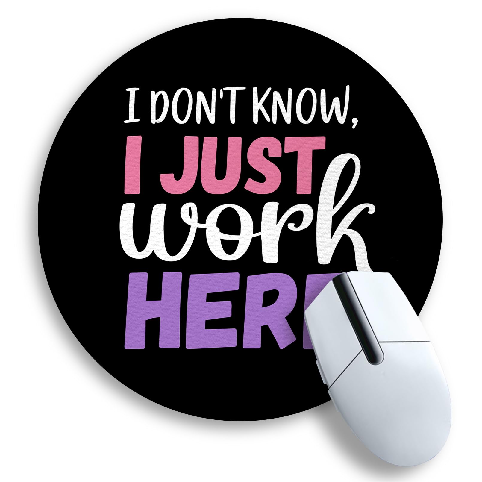 Gctriki Round Mouse Pad 8.6 X 8.6 Inch, Funny Mousepad For Laptop Gaming, With Stitched Edge Non-Slip Rubber Base, Cute Small Mo