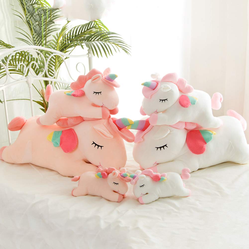 Hitoshe Unicorn Plush Hugging Pillow, Big Unicorn Stuffed Animal Body Pillow Toy Gifts For Kids, Valentine, Christmas (Pink, 39.