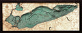 Lake Erie 3-D Nautical Wood Chart, 13.5 x 31