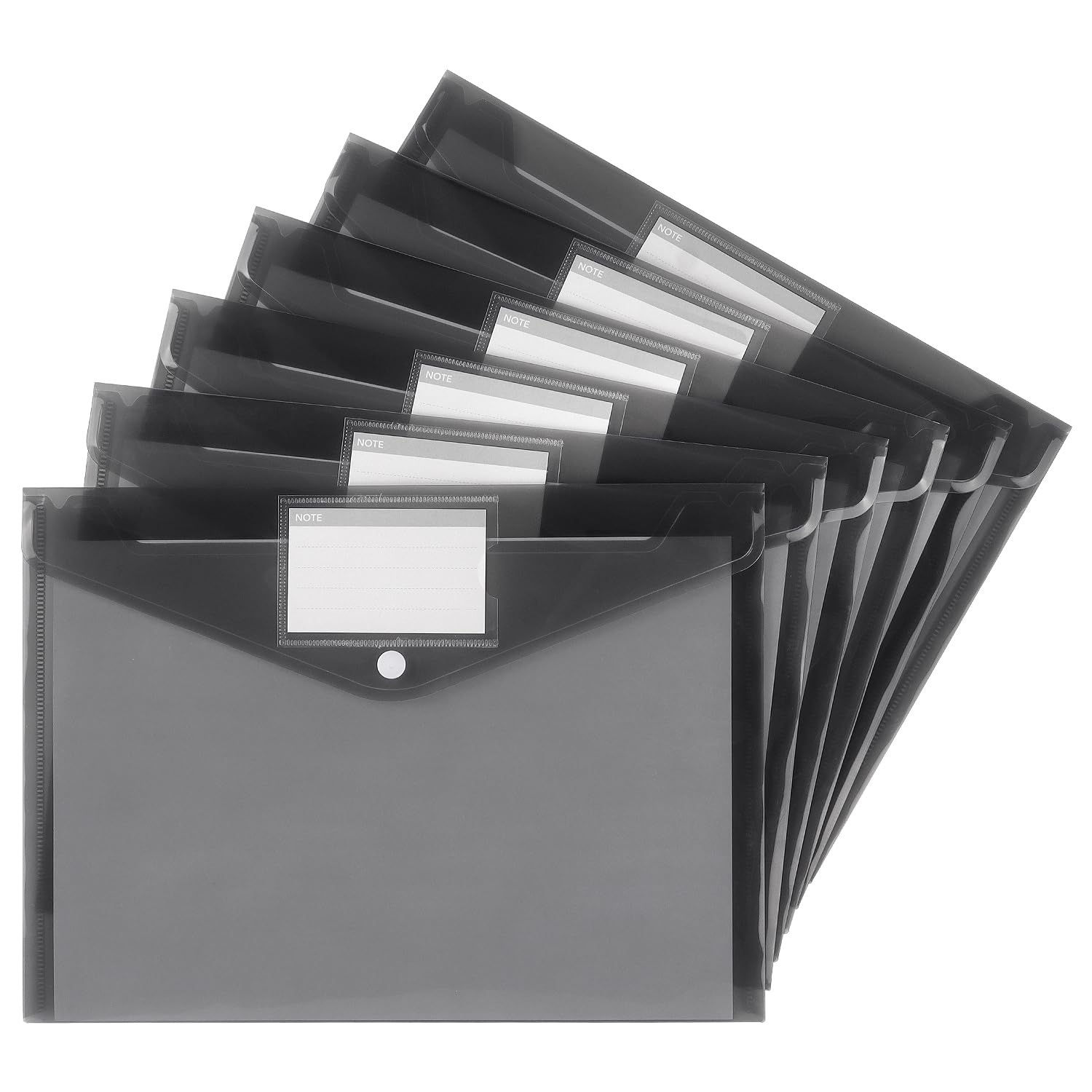 Tamaki 6 Pack Plastic Envelopes Poly Envelopes, Clear Document Folders Plastic File Folders For Home Work Office Organization, L
