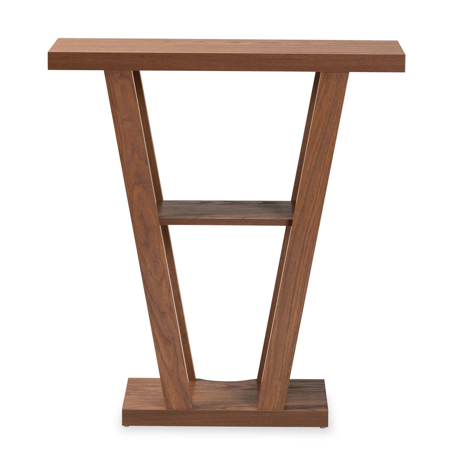 Baxton Studio Boone Modern and Contemporary Walnut Brown Finished Wood Console Table