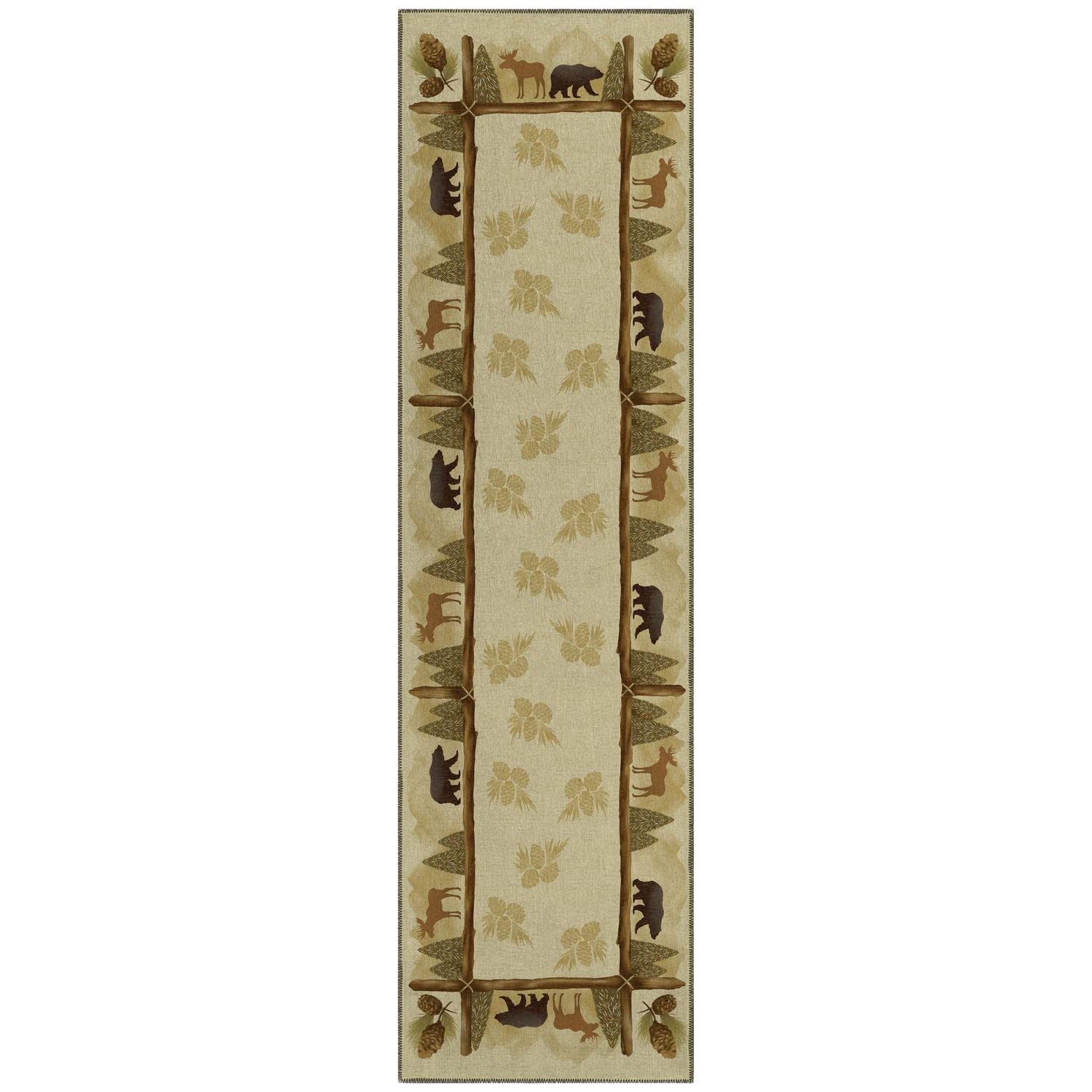 Excursion Ex2 Beige Farmhouse Rug Runner 2' 3" X 7 ' 6"