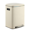 happimess HPM1005F Marco Rectangular 10.6-Gallon Double Bucket Trash Can with Soft-Close Lid, Fingerprint Resistant, Modern, Min