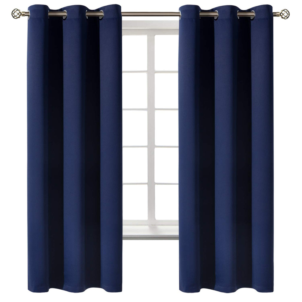BGment Blackout Curtains for Bedroom - Grommet Thermal Insulated Room Darkening Curtains for Living Room, Set of 2 Panels (42 x 