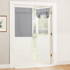 Ryb Home Blackout Door Curtains For Door Window, Privacy Door Window Curtains Thermal Insulate Covering For Patio Door Glass Door Front Door, 26 Inch X 40 Inches, Sliver Grey, 2 Panel