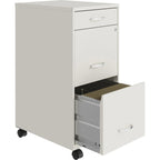 Lorell Lys Soho Box/File/File Mobile White File Cabinet, 3 Drawer, 26.5 X 14.3 X 18 In