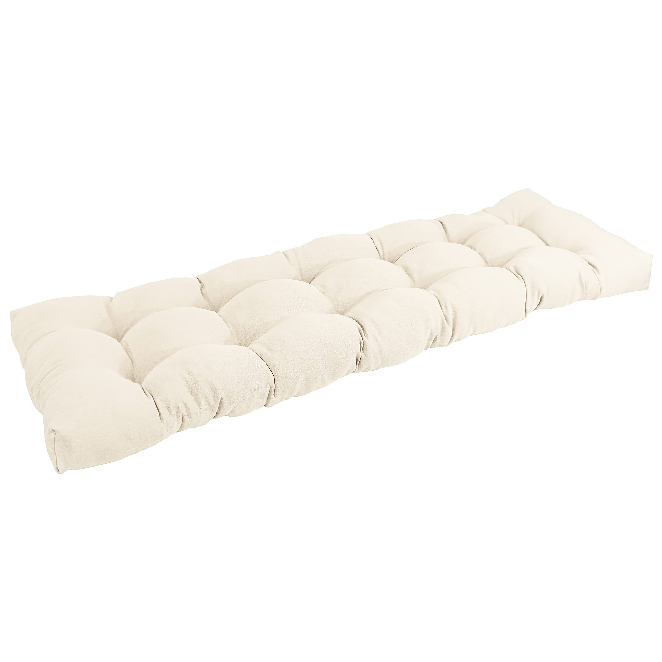 Blazing Needles Twill Tufted Bench Cushion, 55 x 19, Natural
