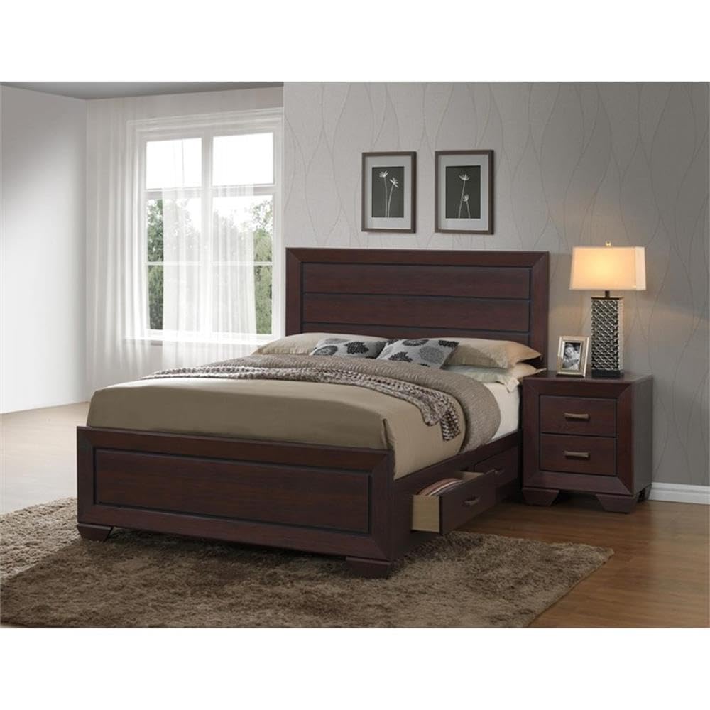 Coaster Home Furnishings 204390KW Platform Bed, Dark Cocoa