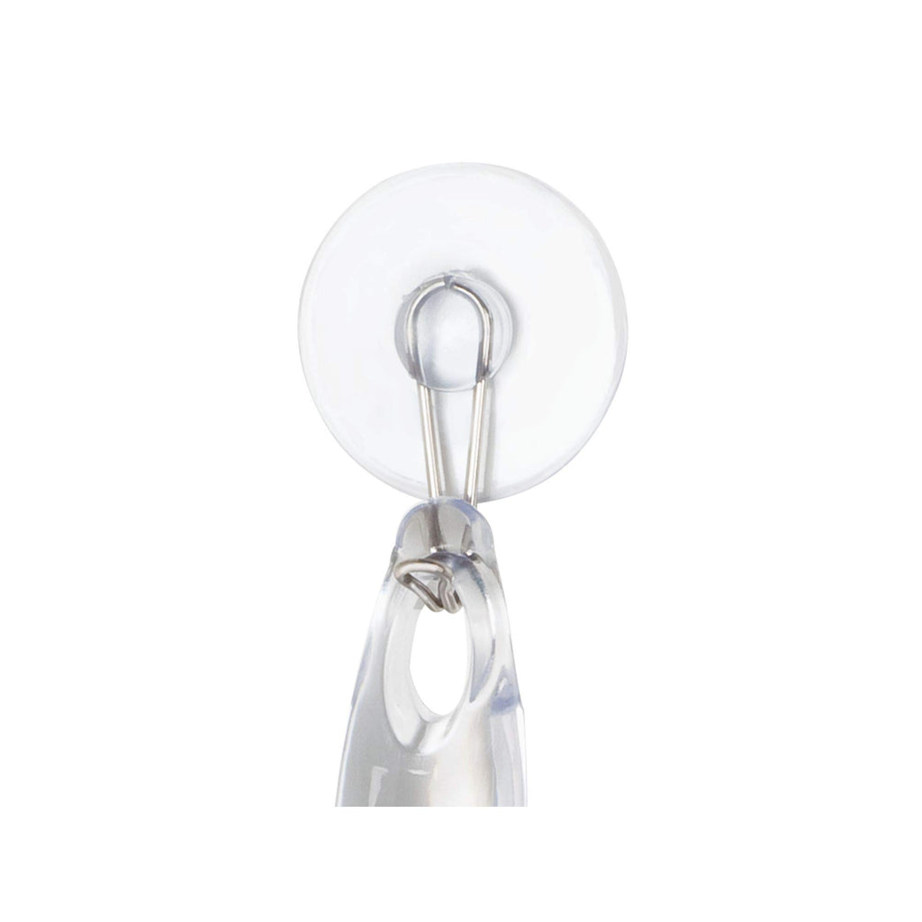 Idesign Plastic Bath Squeegee For Glass With Suction Hook Holder - 12'', Clear