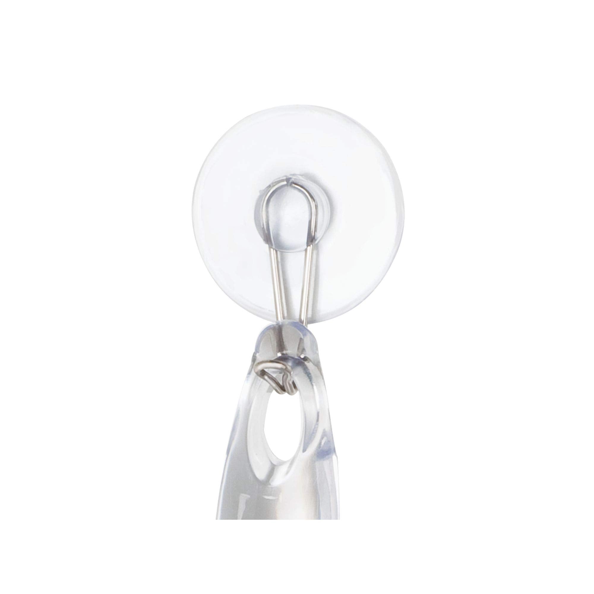 Idesign Plastic Bath Squeegee For Glass With Suction Hook Holder - 12'', Clear
