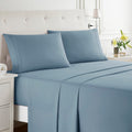 Nestl Full Size Sheet Sets - 4 Piece Full Size Sheets, Deep Pocket, Hotel Luxury, Extra Soft, Breathable And Cooling, Stone Blue