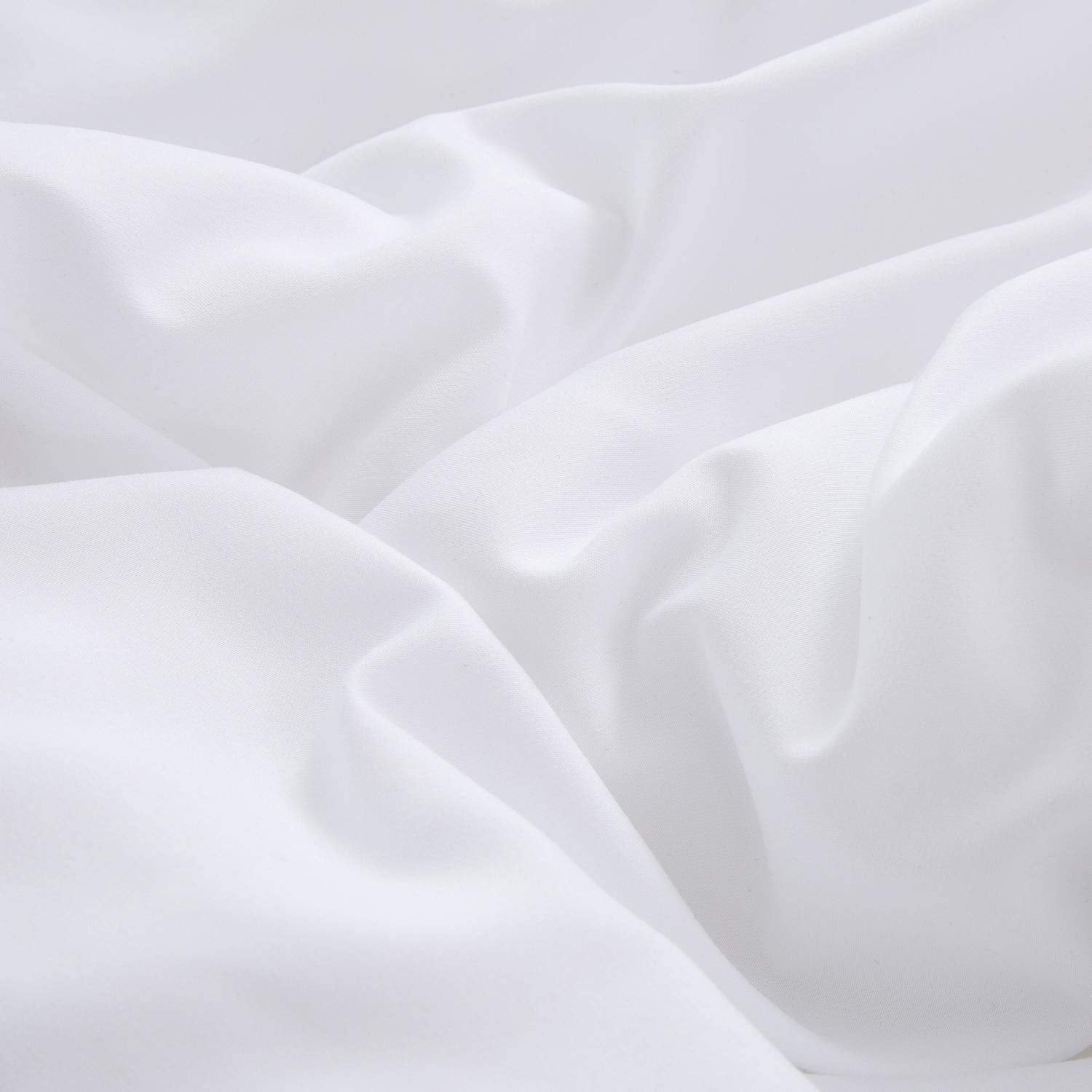 Houseri White Comforter King Size, 3 Pieces Lightweight Solid White Bedding Set King, All Season Soft Pure White King Size Comfo