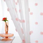 Mysky Home Pom Pom Sheer Curtains For Girls Bedroom Pink Curtains For Nursery 84 Inch Long Living Room Curtains 2 Panels Light Filtering Rod Pocket Semi Window Drapes 52 X 84 Inch