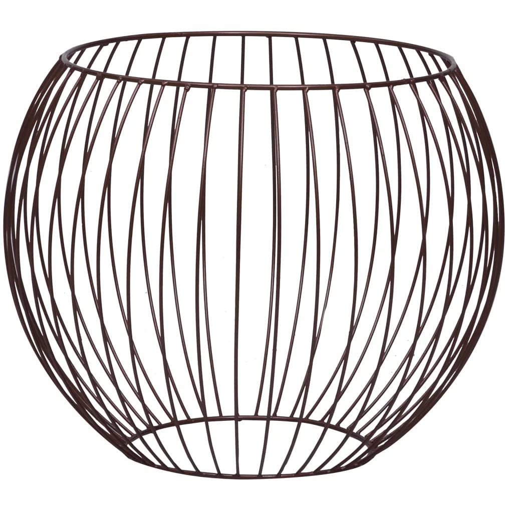 vidaXL Scandinavian Style Coffee Table - Unique Basket Design, MDF Tabletop, Gold Metallic Frame with White Top, Converts into a Storage Basket
