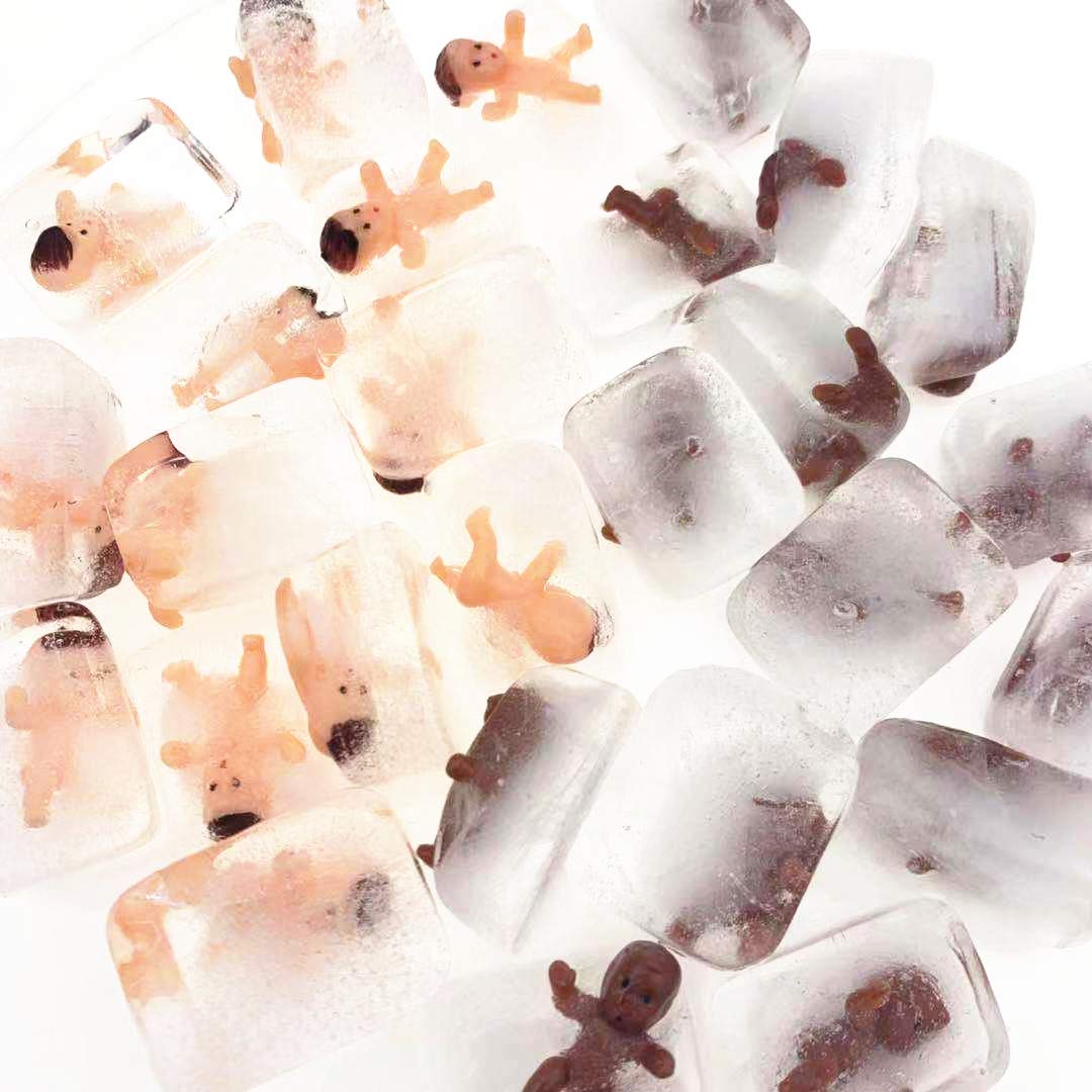 JUXINDAZYF Plastic Baby Figurines for Ice Cube Games, Cake Toppers, Party Favors - Latin + Dark, 72 Count