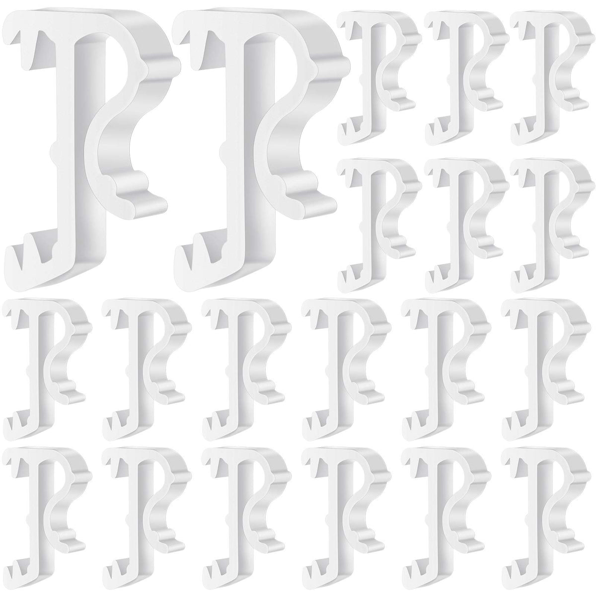Jetec Blind Valance Clips 1 Inch Window Blind Clips Hidden Valance Clips White Plastic Valance Clips Window Valance Clips (20)