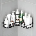 Vazx Metal Bathroom Organiser Without Drill Bathroom Corner Shelf Adhesive Stand For Corner Rack For Bathroom, Shampoo Holder Mu