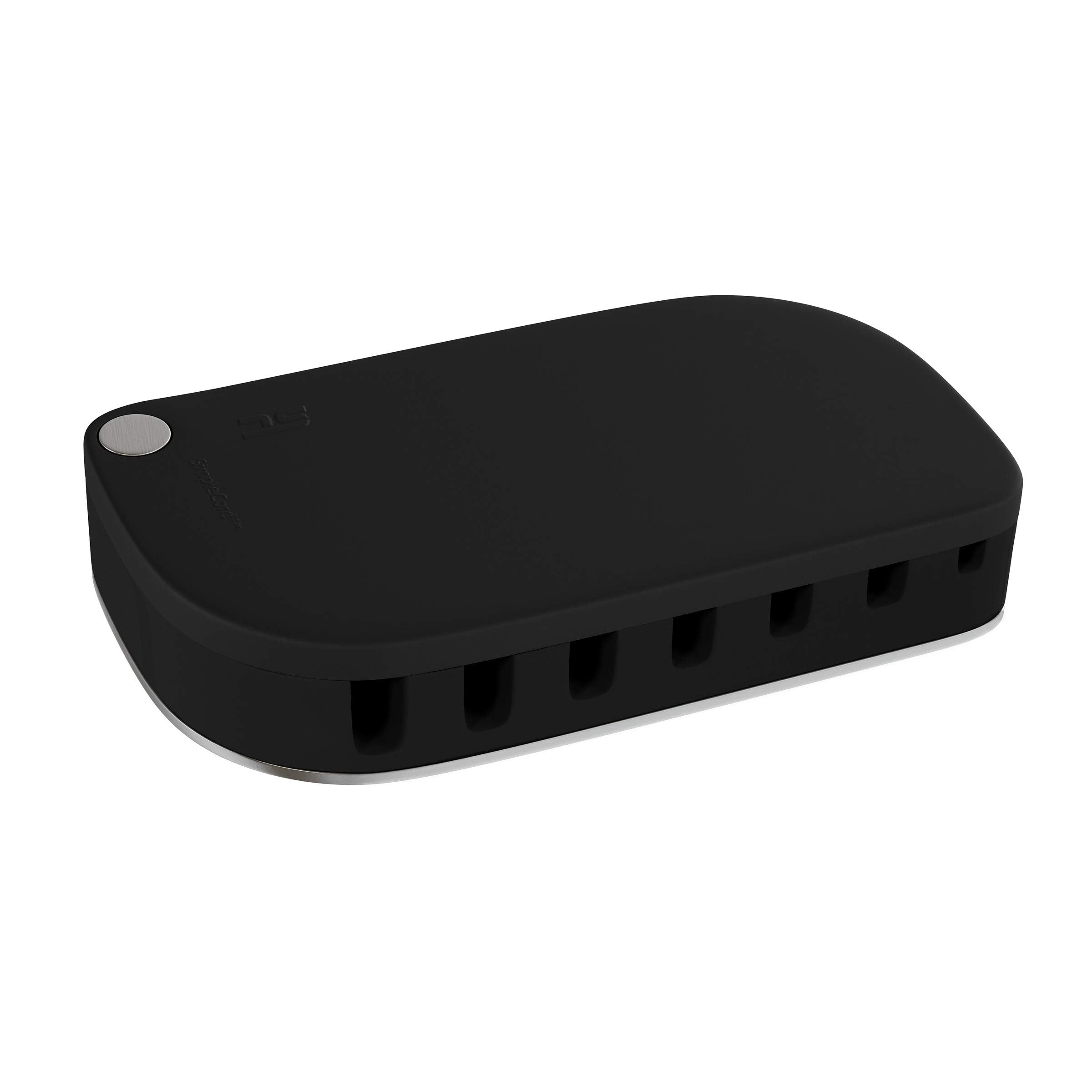 Cable Management Desk Organizer - Cord Management For 7 Computer, Charging, Or Power Cables With Nonslip Base And Attached Stora