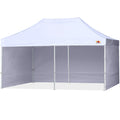 Abccanopy Easy Pop Up Canopy Tent With Sidewalls 8X16 Commercial -Series, White