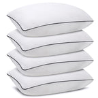 Higoom King Size Bed Pillows For Sleeping 4 Pack,Luxury Hotel Pillows,Comfortable And Supportive,Machine Washable,Suitable For S