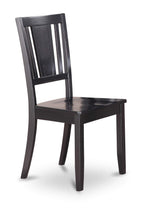 East West Furniture Shelton 5 Piece Dining Set for 4 Includes a Round Kitchen Table with Pedestal and 4 Dinette Chairs, 42x42 Inch, Black