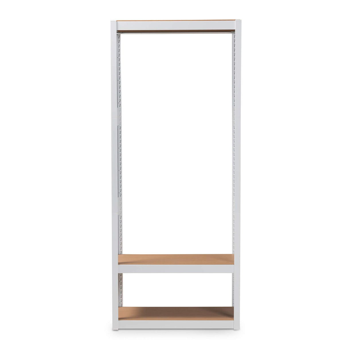 Baxton Studio Closet Storage Organizer, White/Brown