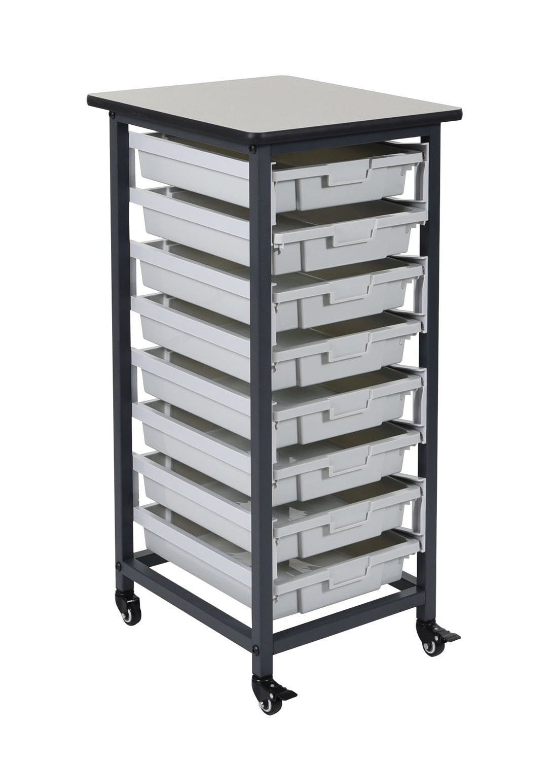 Casafoyer Casafoyer Mobile Bin Storage Unit  2 Pack With Gray Bins ( Pack Of 2 )
