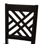 Baxton Studio Caron Modern Wood Dining Chair, Dark Brown, 2/Set (180-2PC-11430HT)