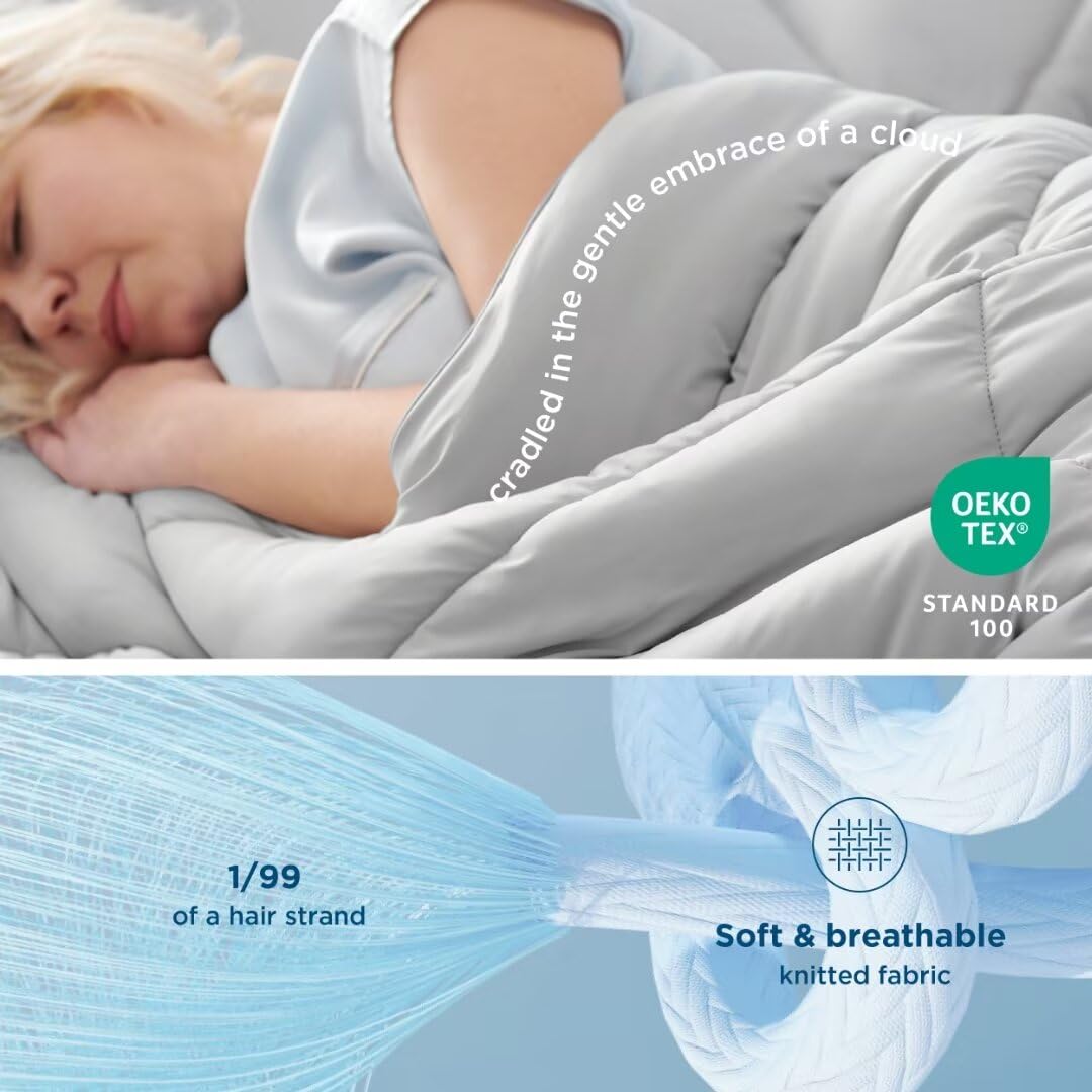 Bedsure Breescape Cooling Comforter King Size, Double-Sided Cool Tech Comforter, Soft Cooling Comforter For Hot Sleepers,Q-Max>0