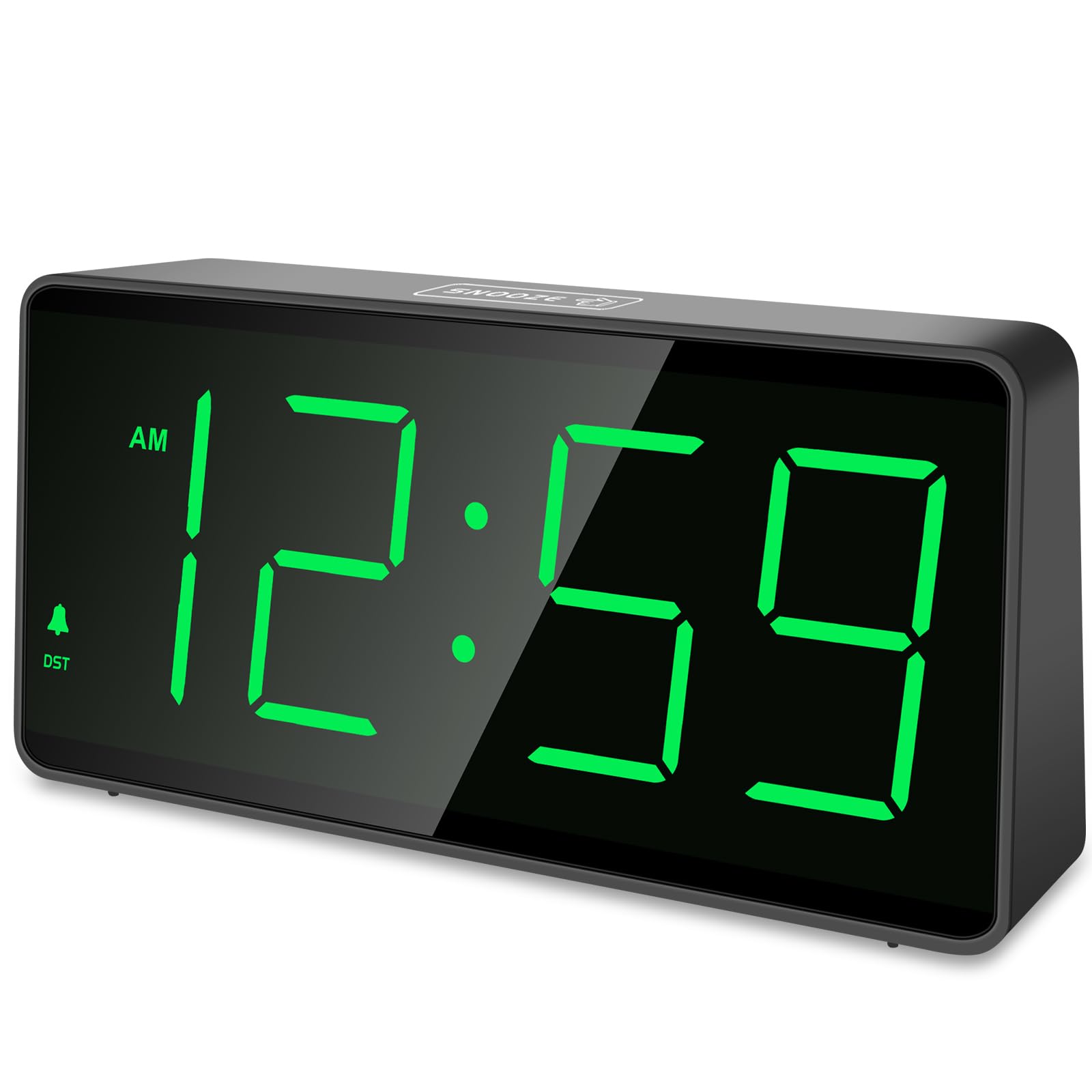 Peakeep Battery Operated Digital Clock, Alarm Clock for Bedrooms - Cordless Large Big Numbers 4 Dimmers for Seniors, Adjustable 