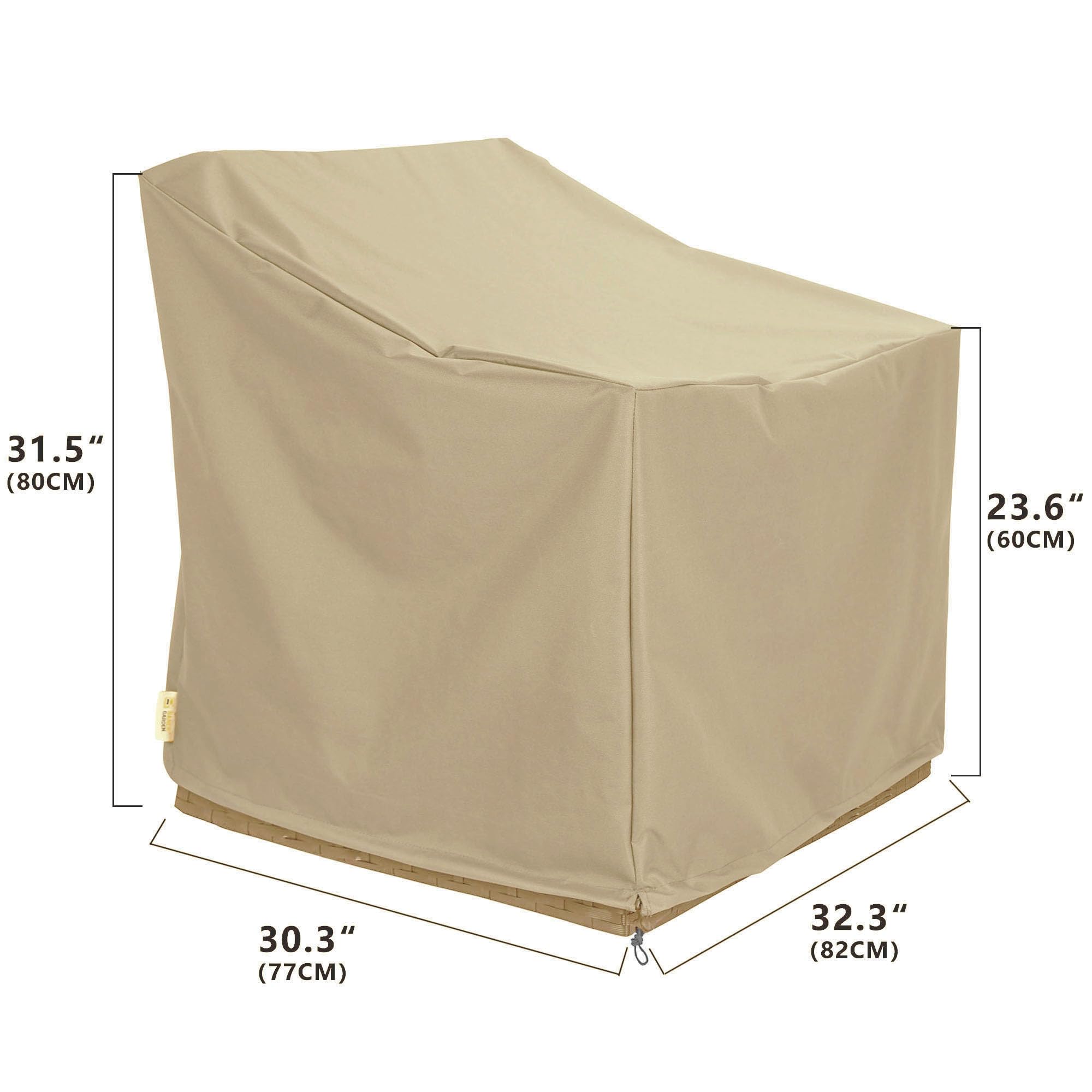 BANER GARDEN Patio Furniture Covers Set Beige 4 Piece Outdoor Conversation Set Waterproof