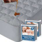 Twin Mattres Protector Pad Waterproof Quilted, Breathable & Cooling Twin Size Mattress Topper Cover Fitted For Kids With Deep Po