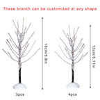 7 Pieces Mini Christmas Decor Trees,Snow Covered Branch Village Trees,Artificial Christmas Village Displays Tree, Winter Snow Mo