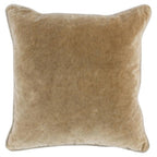 Kosas Home Harriet 18X18 Square Cotton Velvet Throw Pillow In Wheat Brown