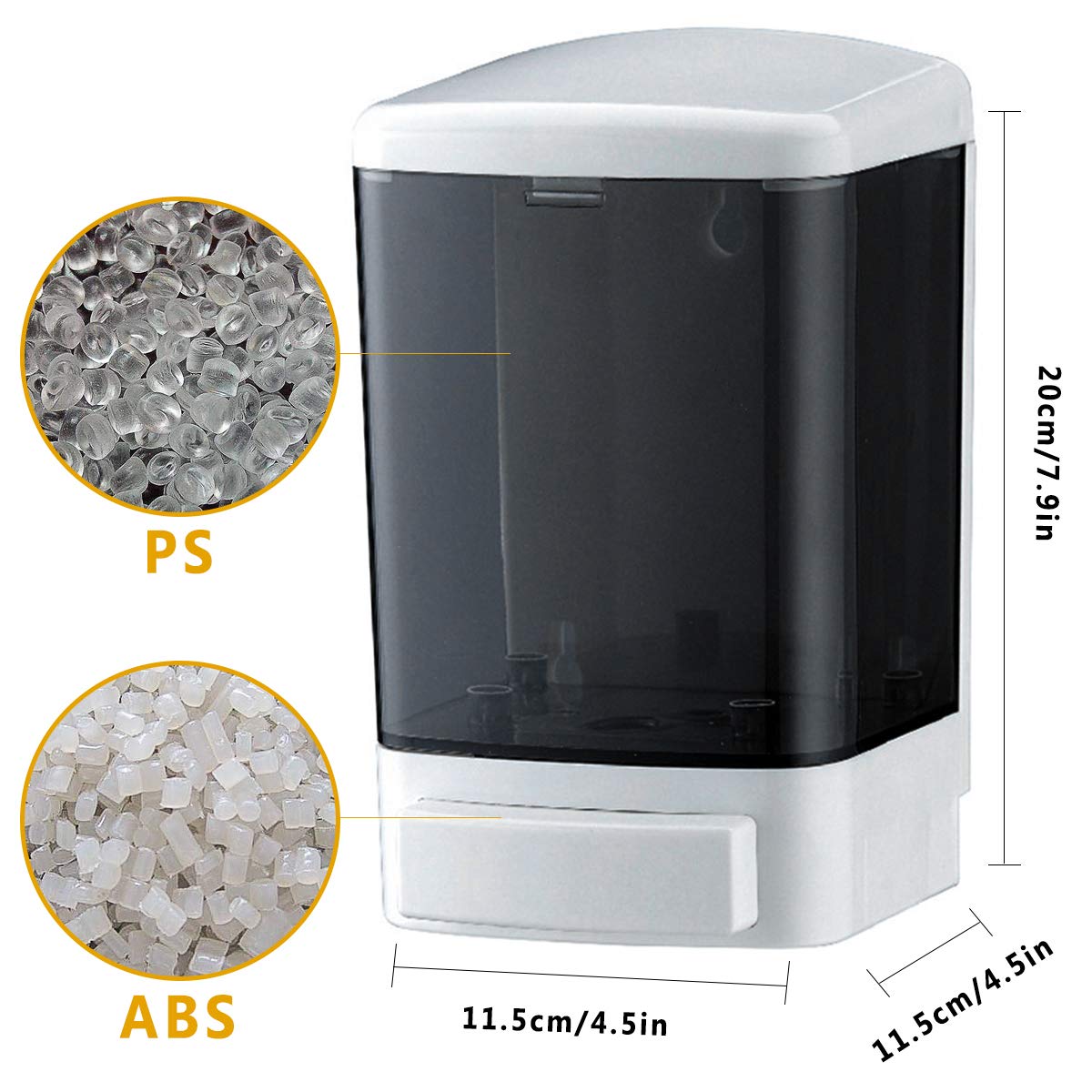 Iealods Manual Soap Dispenser 33.8Oz / 1000Ml Wall Mounted Soap Dispenser Hand Commercial Soap Dispenser For Bathroom Kitchen Ho