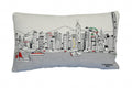 HomeRoots Cream 24' White Hong Kong Daylight Skyline Lumbar Decorative Pillow