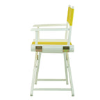 Casual Home 18" Director'S Chair White Frame With Yellow Canvas
