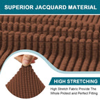 Turquoize T Cushion Chair Slipcover T Cushion Chair Covers For Living Room Stretch Sofa Couch Cover Soft Armchair Cover Washable Furniture Covers With Individual T Cushion Seat Covers (Chair,Caramel)
