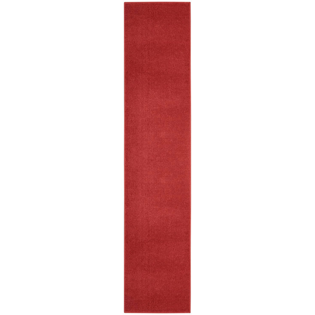 Nourison Essentials Solid Indoor/Outdoor Brick Red 2'2' X 16 Area Rug, Easy Cleaning, Non Shedding, Bed Room, Living Room, Dining Room, Deck, Patio, Backyard (2X16)