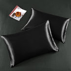 Horbaunal 6 Piece Satin Sheet Set King Size Luxury Silky & Soft Black Satin King Bed Sheet Set With 16'' Deep Pocket, 1 Fitted S