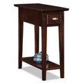 Leick Home 10071-CH One Drawer Narrow Side Table with Shelf, Chocolate Oak