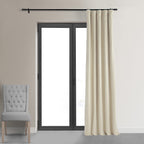 Hpd Half Price Drapes Signature Velvet Thermal Blackout Curtains For Living Room 84 Inch Long (1 Panel) Rod Pocket Insulated Blackout Curtains For Bedroom Window Curtains, 50W X 84L, Neutral Ground