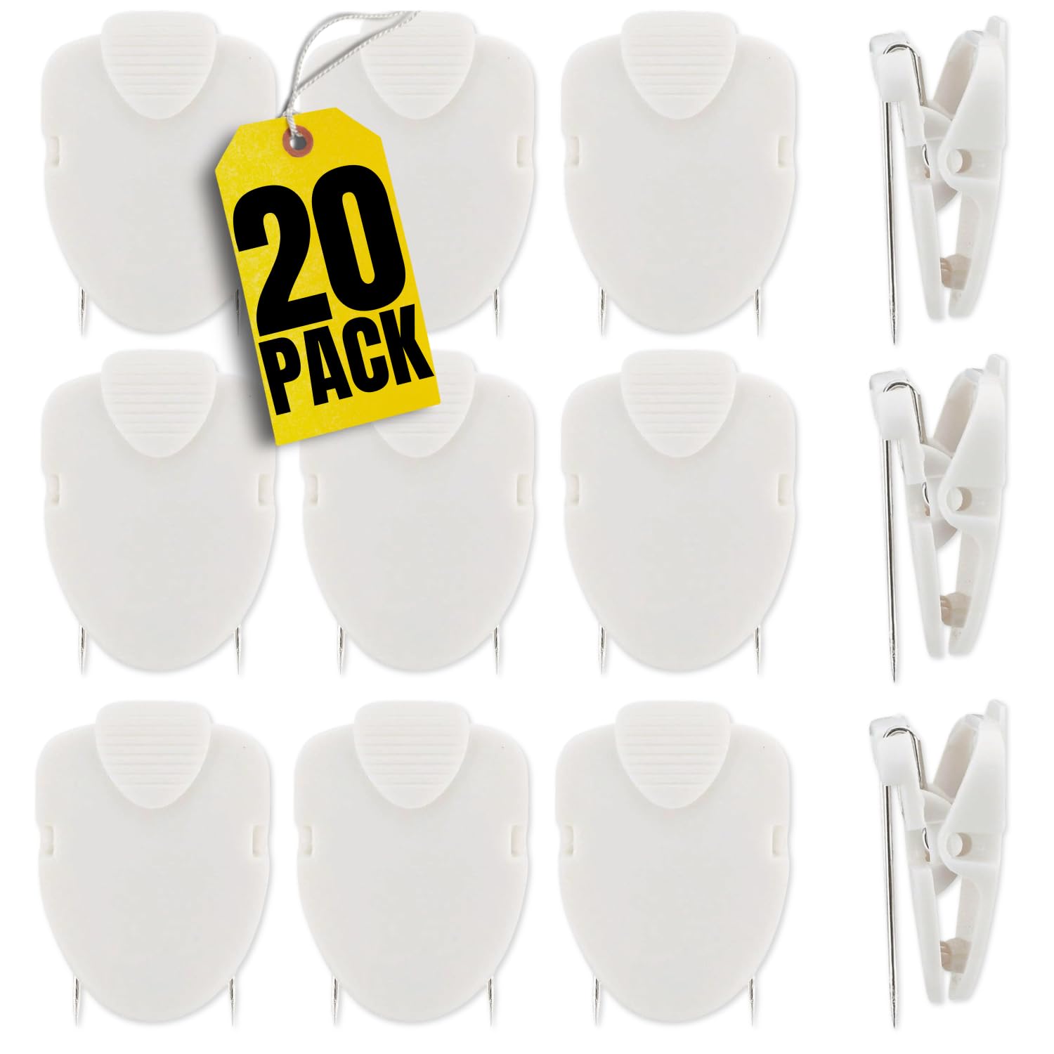 1Intheoffice Cubicle Clips For Fabric Walls, White, 20/Pack (White)