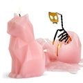 PyroPet Kisa Cat Candle (Light Pink) - The Original Cat Candle with Metallic Skeleton | Halloween Decor | Unique Gift for Cat Lo