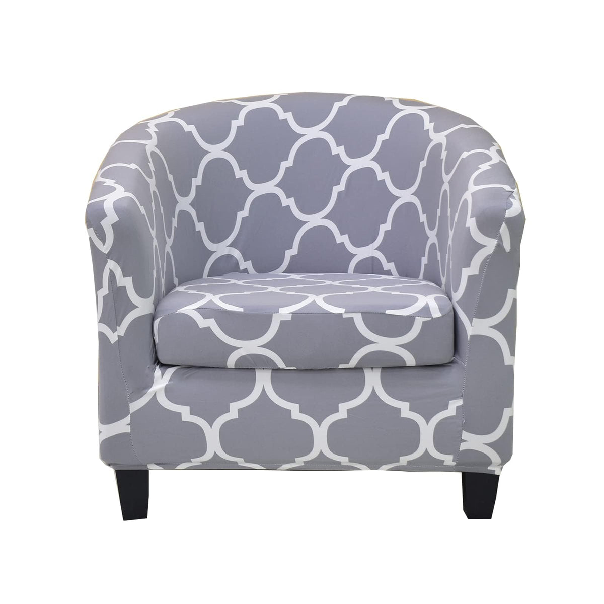 Crfatop 2 Piece Club Chair Slipcover Printed Tub Chair Slipcover Armchair Covers Soft Printed Round Barrel Chair Covers Couch Co