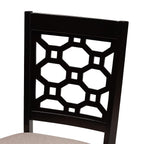 Baxton Studio Peter Modern Fabric Dining Chair, Sand And Dark Brown, 4/Set (171-10950-Hit)