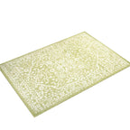 Jonathan Y Smb104D-4 Malta Bohemian Medallion Textured Weave Indoor Outdoor Area Rug, Coastal Traditional Transitional Easy Cleaning,Bedroom,Kitchen,Backyard,Patio,Non Shedding 4 X 6, Green/Cream