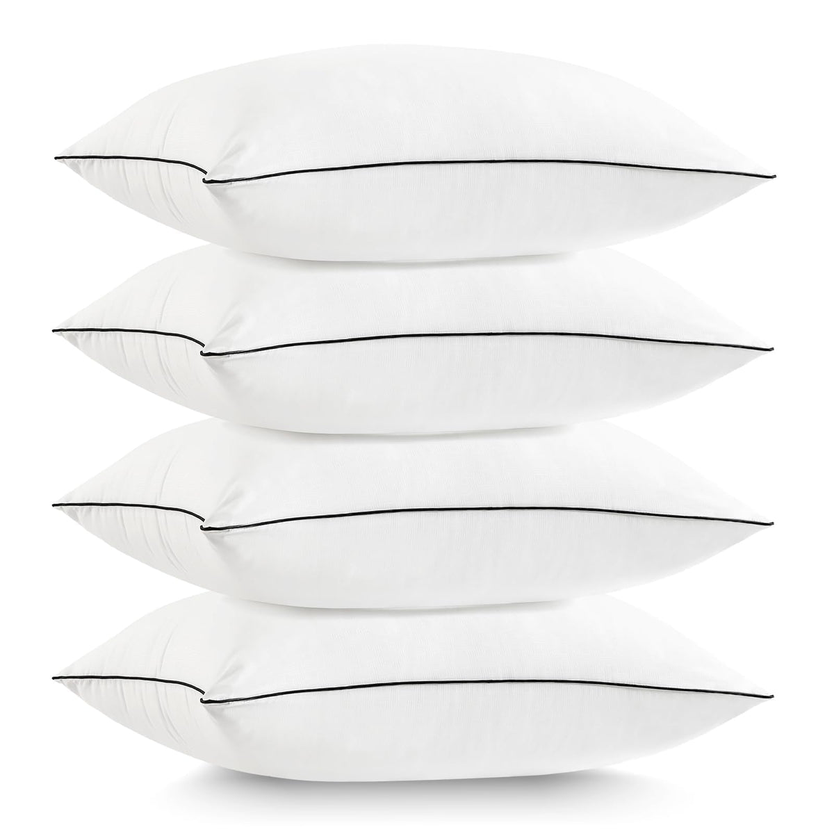 Jollyvogue Pillows Queen Size Set Of 4, Bed Pillows For Sleeping 4 Pack, Cooling And Supportive Pillows With Super Soft Down Alt