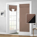 Homeideas 100% Blackout French Door Curtains, Privacy Door Curtains For Door Window, 30 X 68 Inch Room Darkening Curtains, Thermal Insulated Door Window Shades For Bedroom, (1 Panel, Coffee)