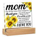 Mom Gifts From Daughter Son, Gifts for Mom Birthday Christmas Mothers Day, Mom I Need to Say I Love You Clear Acrylic Desk Deco